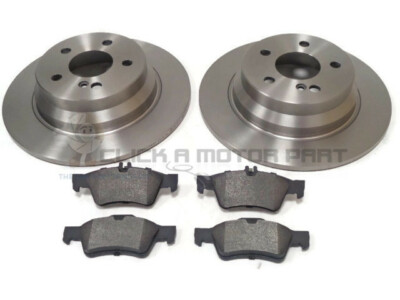 MERCEDES SALOON W211 E200 E220 2002-2009 REAR 2 BRAKE DISCS AND PADS SET NEW