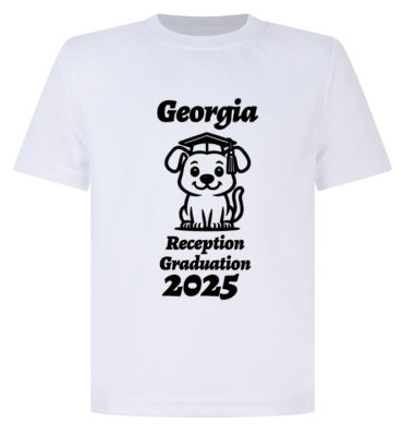 Kinder Kids Personalisiertes T-Shirt Empfang Abgänger Tier Abschlussfeier 2025