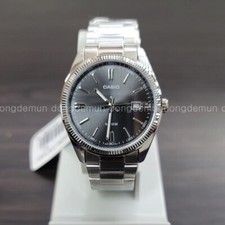 Casio MTP-1302D-1A1VDF Analog Silver Metal Band White Men Watch Original New
