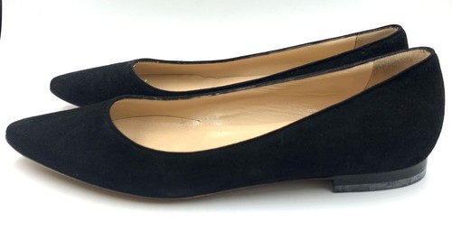 NEU MANOLO BLAHNIK Mave schwarze spitz zulaufende Ballerinas Wildleder 36,5 US 6,5 - Bild 4 von 8