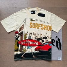 Mens NEW Godspeed Skeleton Red surfboard prin...