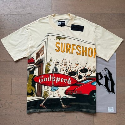 Mens NEW Godspeed Skeleton Red surfboard print Tee Short sleeved T-shirt