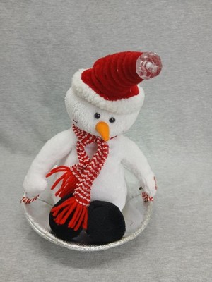 Sledding Snowman Lights & Sound Animated Just Chilling Cracker Barrel See Pics