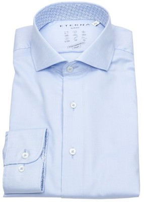 Eterna Hemd Slim Fit Performance Shirt Struktur hellblau - ohne OVP