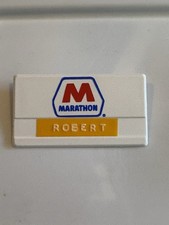 VINTAGECOOL&rdquo;MARATHON&rdquo;GAS STATION EMPLOYEE ID BADGE NAME TAG&rdquo;ROBERT&rdquo;LQQK