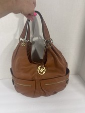 Michael Kors Layton Brown Leather Handbag Hob...