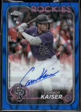 Connor Kaiser 2024 Topps Chrome Auto Autograph Blue RayWave /150