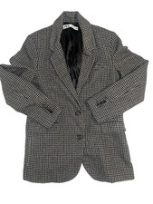 ZARA Woman  s Checkered Blazer Layering Piece Workwear Office Chic