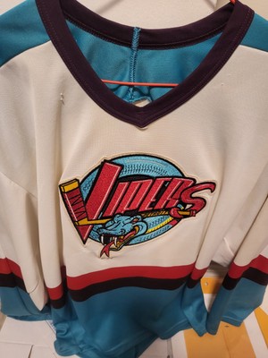 Vintage Detroit Vipers Jersey Bauer Pro Wear Men's White Size S/M