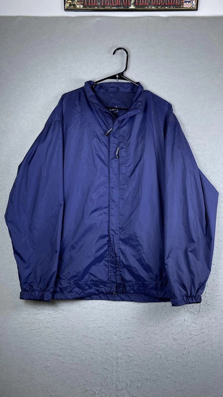 Walter Hagen Jacket Mens Large Blue Full Zip Lightweight Golf Windbreaker