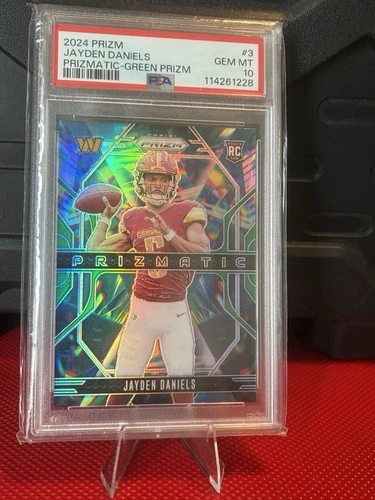 2024🔥Panini Prizm - Prizmatic Jayden Daniels #3 Green Prizm (RC) INVEST!