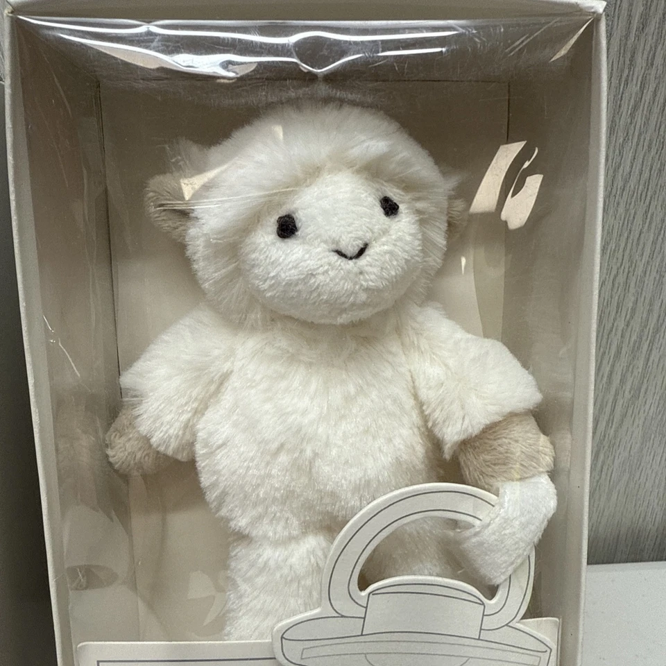 Porta chupetes de felpa Pottery Barn Kids blanco cordero y critters NUEVO Foto 4 de 4