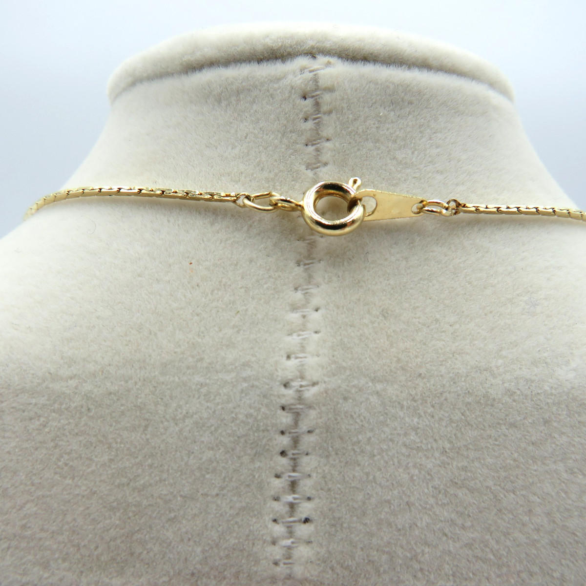 Vintage Gold Tone Necklace Heart Imitation Pearl Stations 18 Inch Korea View 4