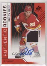 2018 Upper Deck SP Game Used Authentic Rookies Red Jersey Dillon Dube Auto 15fy