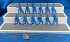 Classic Toy Soldiers, Alamo/Napoleonic Helmeted Cavalry x 12 Blue 54MM Wide Legs