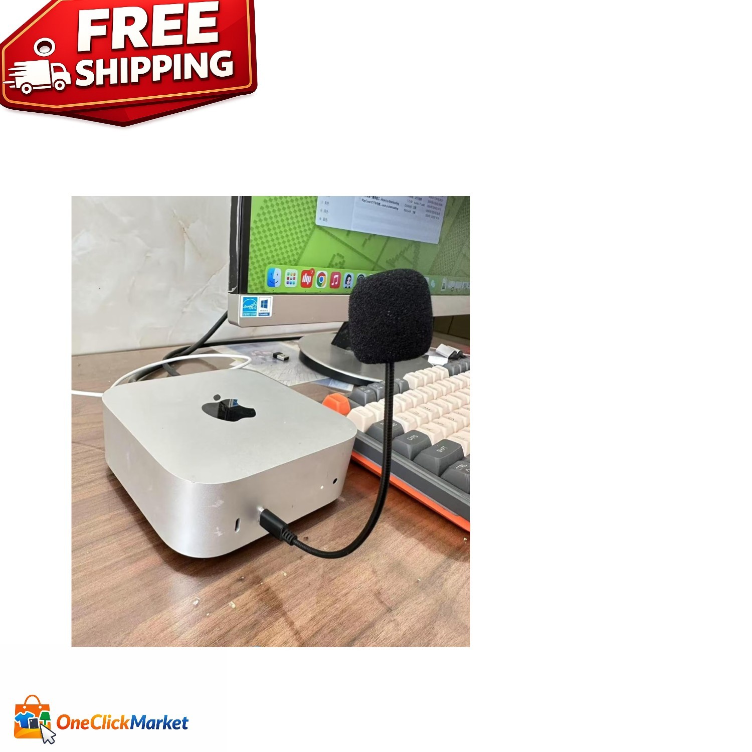 Plug & Play Omnidirectional USB C Microphone - Ideal for Video Calls & Podcasts