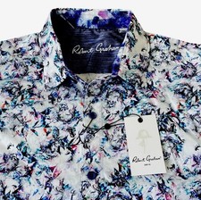 ROBERT GRAHAM: BEAUTIFUL ABSTRACT MULTICOLOR 100 COTTON XL MSRP: 198 NWT