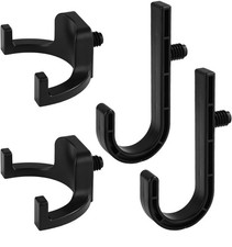 4 pcs Storage Shed Hooks for Suncast, Black J and U Tool Hangers Compatible