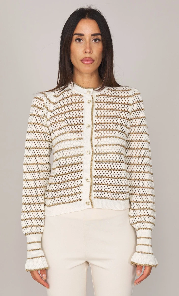 Cardigan Lavorato A Maglia - BIANCO - - 20.00