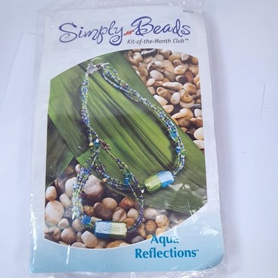 New Simply Beads Kit of the Month Club Bead set Aqua Reflections BD004 blue teal