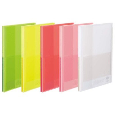 KOKUYO File Clear Book Glassele Fixed Type 5 Book Pack A4 20 Sheets Warm Color 9
