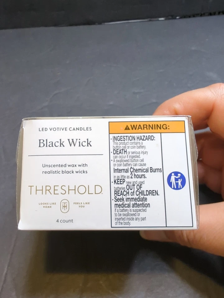 Velas votivas Led Tealight mecha negra cera sin perfume con mechas negras realistas Foto 3 de 4