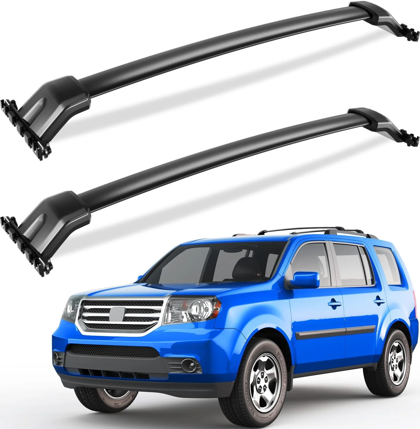 Roof Rack Cross Bars for Honda Pilot 2009-2015 with Side Rails
