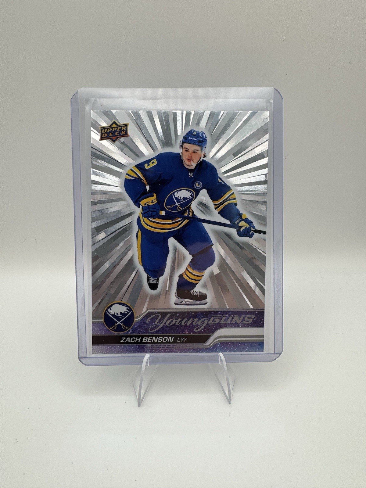 2023-24 Upper Deck Series 2 #474 Zach Benson Young Guns Outburst RC Sabres NHL
