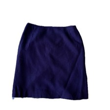 Vintage Purple Herringbone Wool Blend Knee Length Skirt Size 10