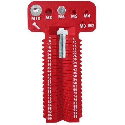 Metric Nut And Bolt Thread Checker Gauge Tool M2-M10 Size Finder Verification