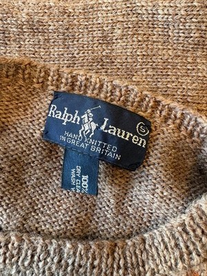 Rare Vintage 1982 Ralph Lauren 'Sampler Schoolhouse' small hand