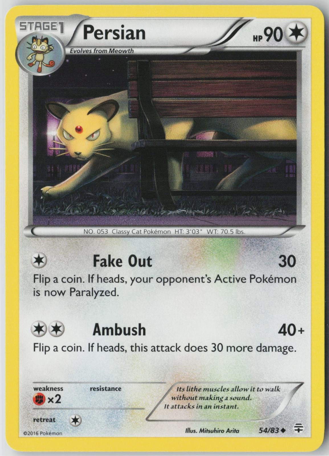 PERSIAN 54/83 UNCOMMON GENERATIONS POKEMON NM