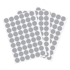 3 Sheet/162Pcs 21mm Dia PVC Self Adhesive Screw Hole Cover Stickers, Gray