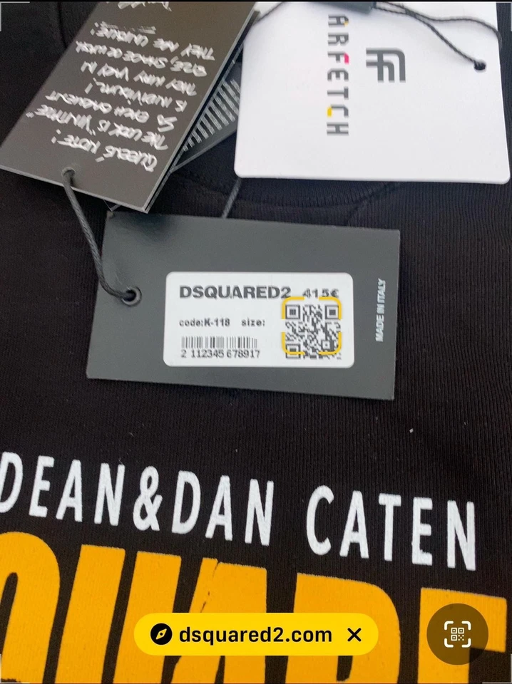 Dsquared2 Sudaderas Negro Talla XL Original  - Imagen 4 de 4