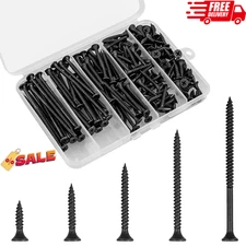 Wood Screws Assortment Kit, 168 PCS, High Hardness Phillips Drive Screws...