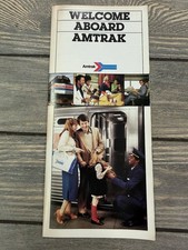Vintage Amtrak Welcome Aboard Brochure Train Railroad Travel Ephemera US