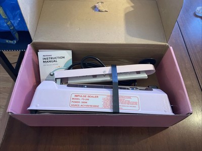 METRONIC IMPULSE SEALER 8 INCH MODEL FS-200 HEAT MANUAL NEW OPEN BOX