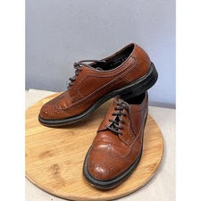 VTG LB Sheppard Longwing Blucher Hanover Shoes Mens 8 EEE Brown Leather derby