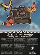 Minolta X-700 Vintage Camera Print Ad 1984 Photography Collectible