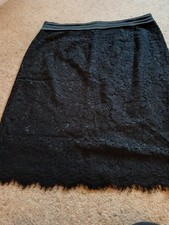 JOANNA HOPE Ladies size 16 black lace short skirt