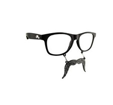 Party Costumes - Sun-Staches - Black Bling Mustache Beard Sunglasses Halloween