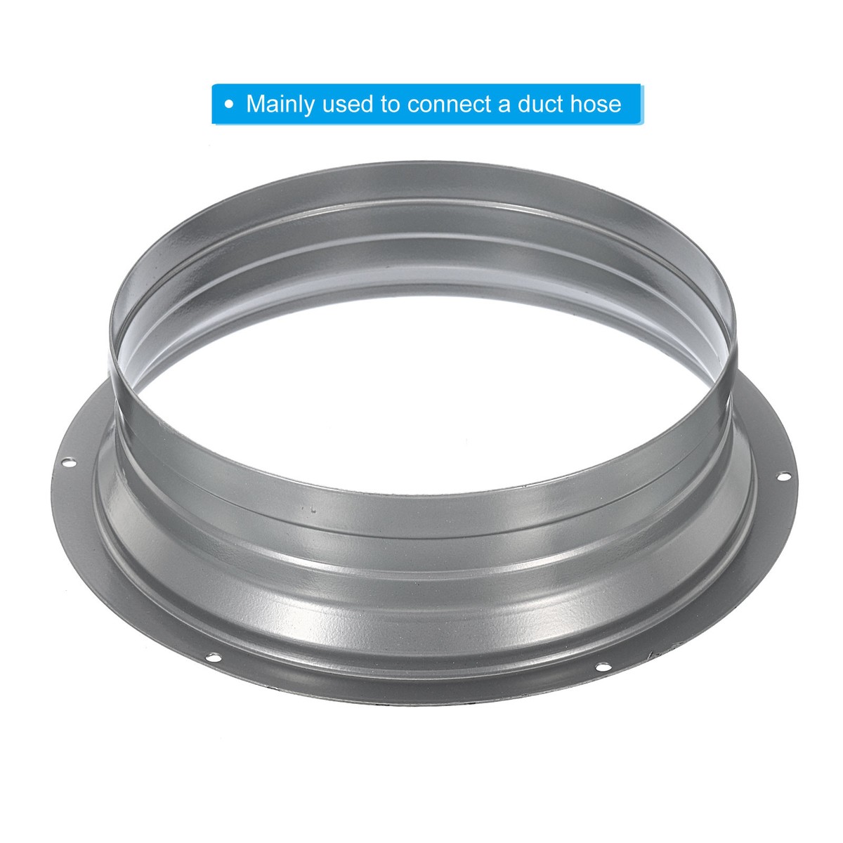 Vent Systems 4 inch Pack van 2 Air Vent Duct Connector Flens Rechte Ventilatie Pijp Plastic Kanaal Connector Plaat Voor Koeling Verwarming Ventilatiesysteem HVAC 4 Inches