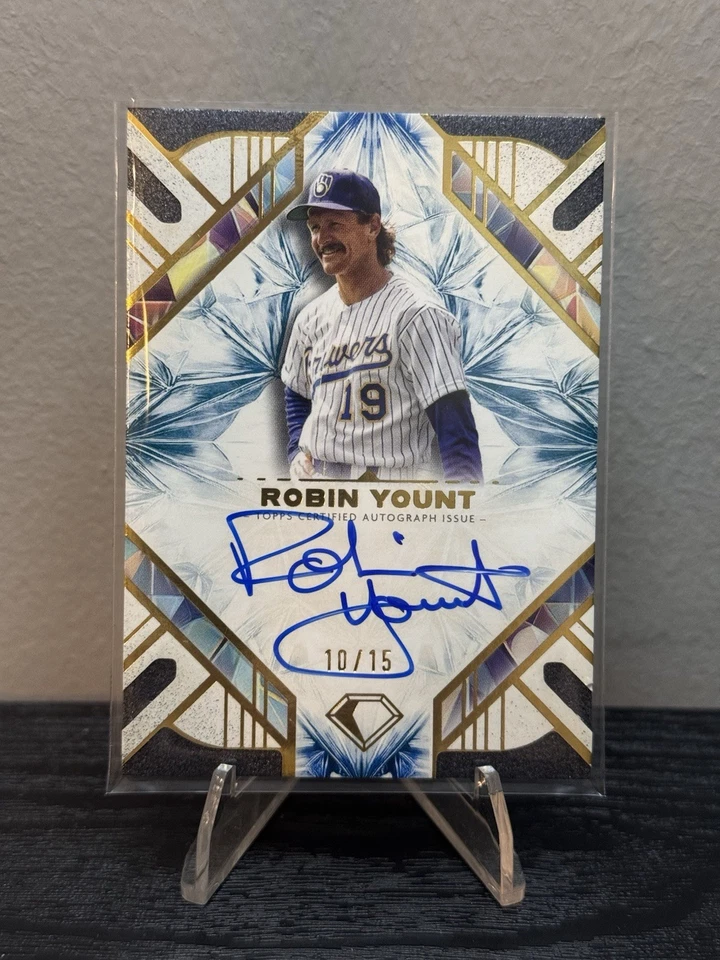 Topps Diamond Icons Robin Yount 2025 azul automático/15 cerveceros #AC-RY Foto 2 de 4