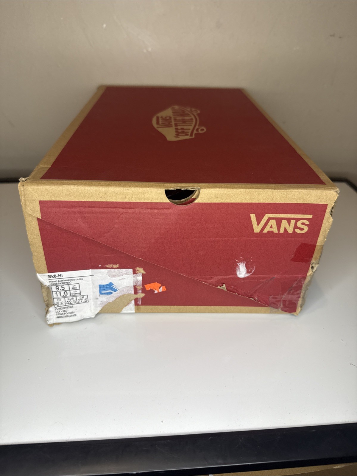 VANS Men NEW Size 9.8 SK8-Hi BabyBlue White Skate  original box Kicks thumbnail 10