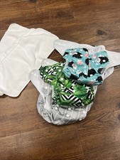 Reusable 3 One-Size-Fits-All Adjustable Diapers With Avababy Inserts