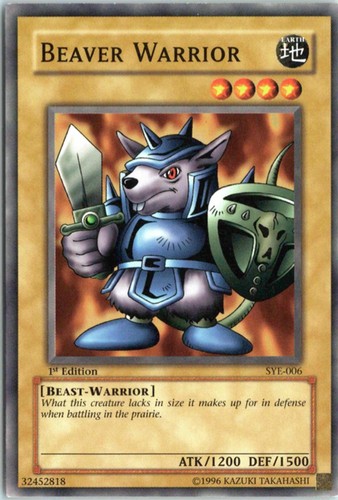 Beaver Warrior [1st Edition] SDY-005 YuGiOh Starter Deck: Yugi card