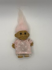 Russ Troll Doll Pink Hair Pink nightgown