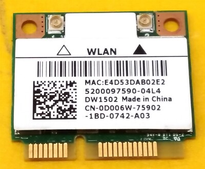       Laptop Wifi Module Wireless Card Adapter Dell Inspiron N5050