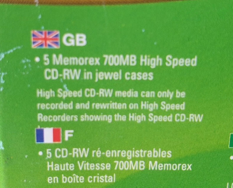 Memorex 700MB 80 Minute Blank CD-RW x 10 - 1 Box Sealed - 8x - 12x - NEW - Image 4 of 4