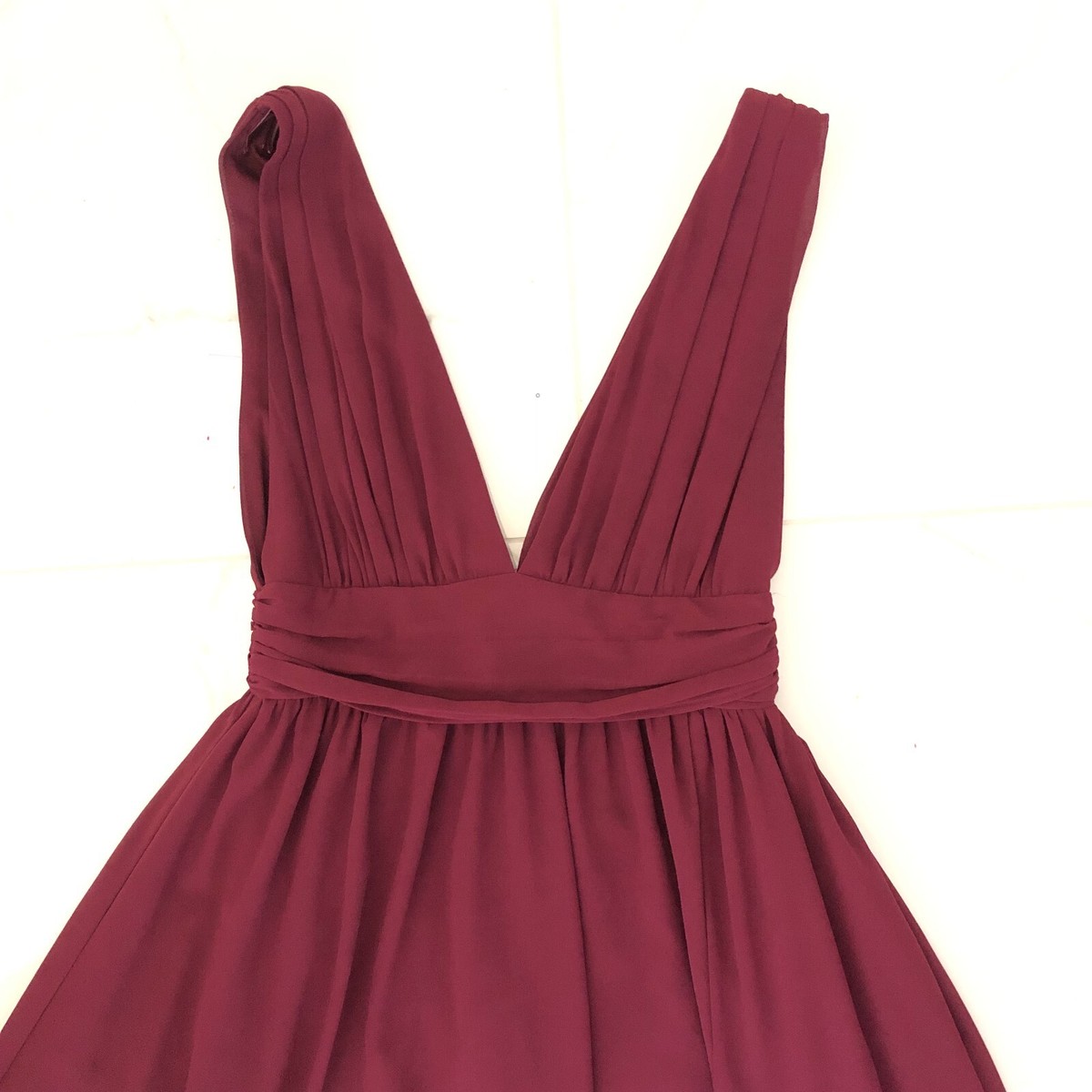 Lulu's Heavenly Hues Women Burgundy Maxi Dress Size S Bridesmaids Wedding  Formal | eBay